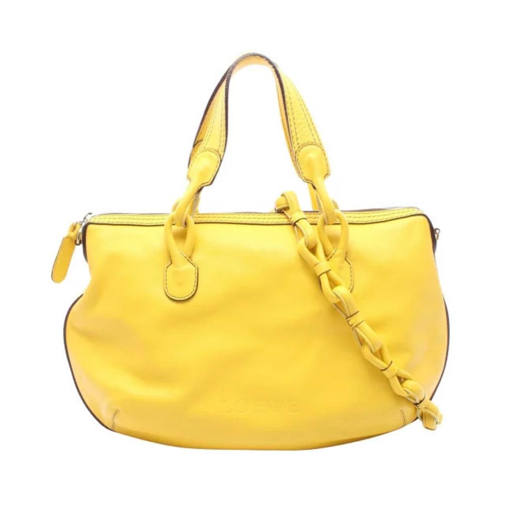 Loewe FIESTA Handbag Leather Yellow